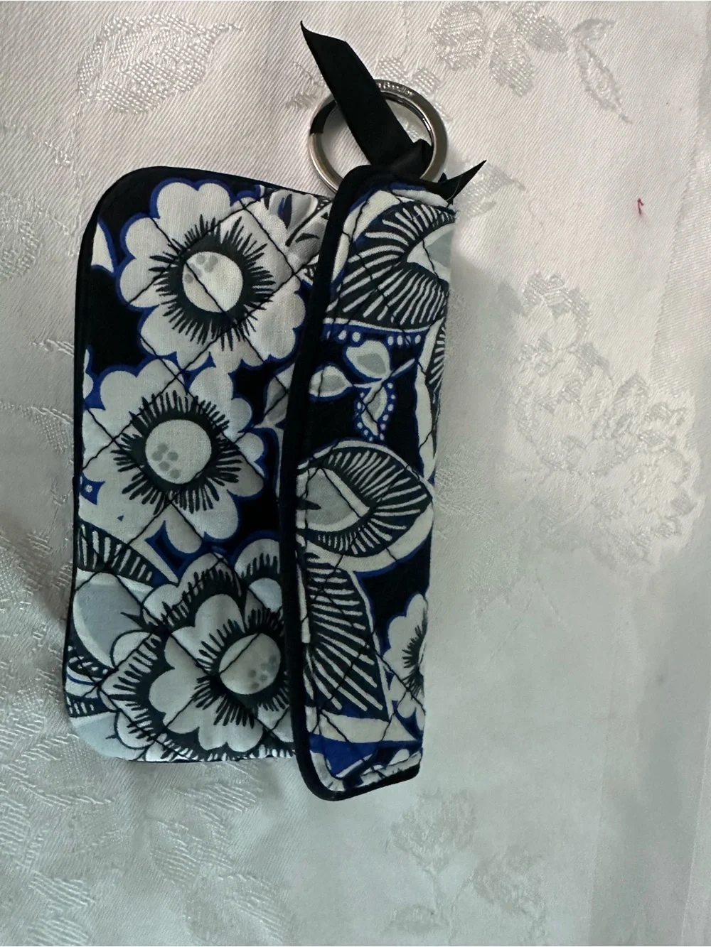 Blue Floral Phone Pouch with Clear Window Vera Bradley